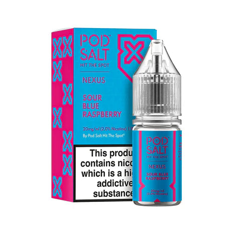 Sour Blue Raspberry By Pod Salt Nic Salts 5 x 10ML E Liquid 5/11/20MG