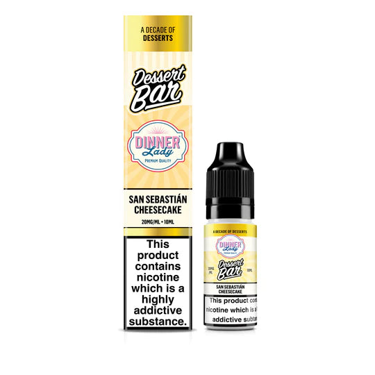 San Sebastian Cheesecake Dessert Bar Nic Salts By Dinner Lady 10 x 10ML E-Liquid 50VG Vape 5/10/20MG Juice