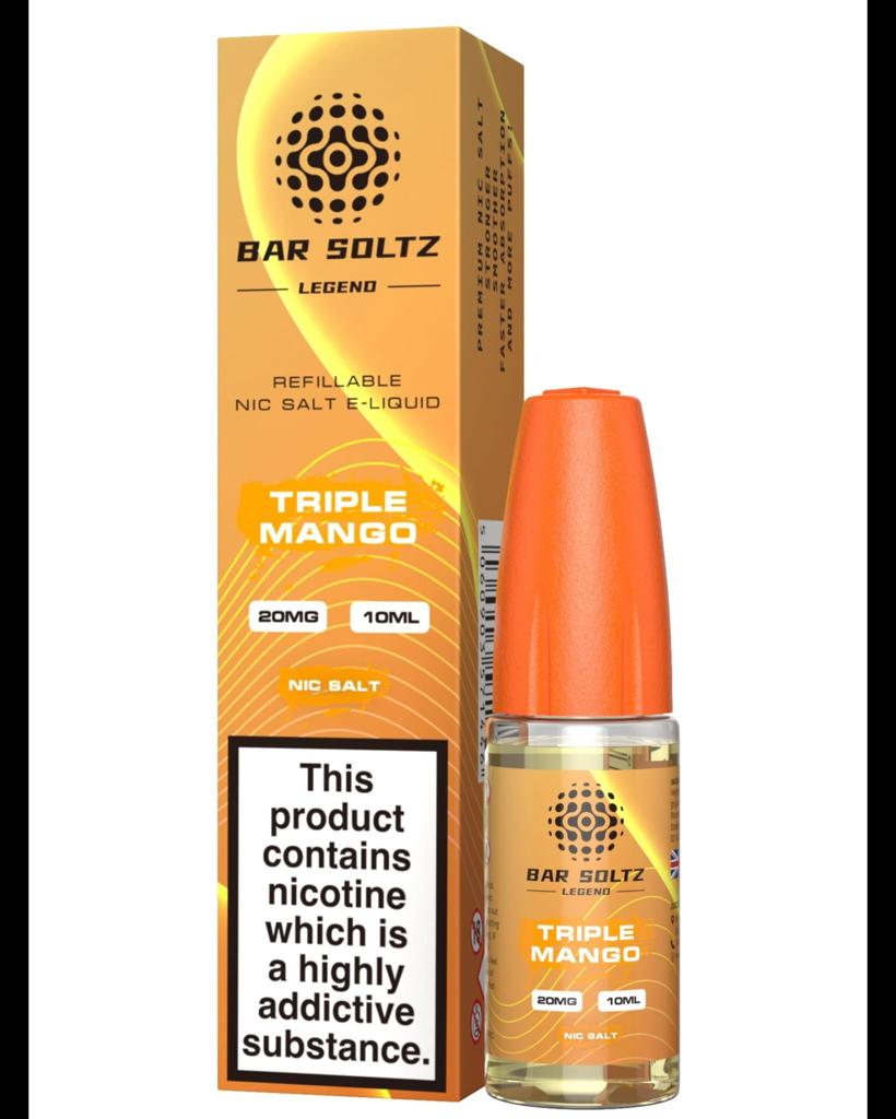 Triple Mango By Bar Soltz Legend 10ML Nic Salt E Liquid 10MG/20MG Vape 50VG Juice