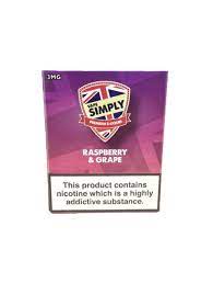 Raspberry & Grape By Vape Simply 10ML E Liquid 50VG/50PG Vape Juice | All Strengths Available