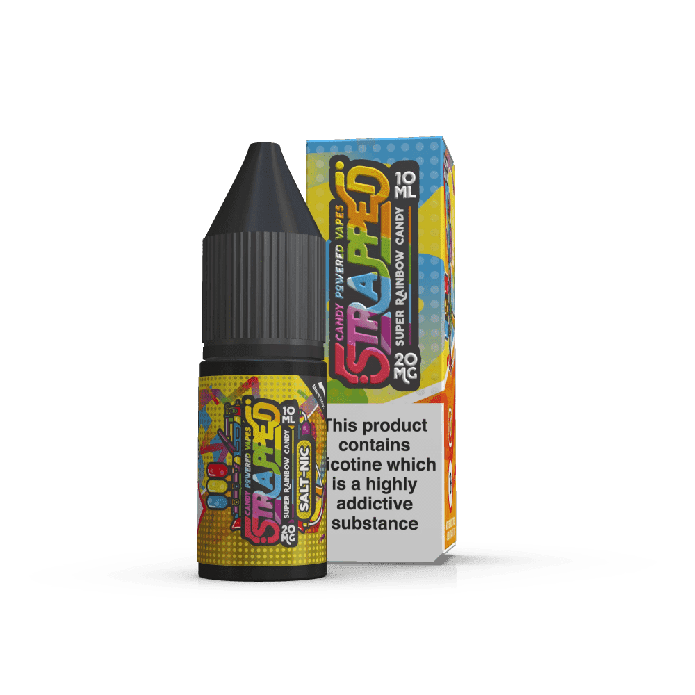 Super Rainbow Candy By Strapped Nic Salt 10ML E Liquid 60VG Vape 10MG/20MG Juice