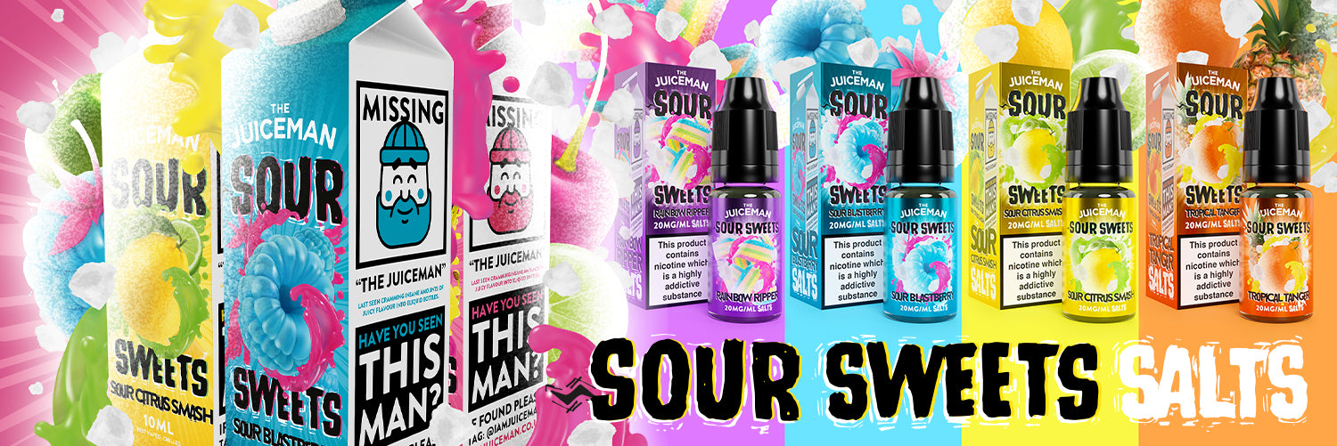 THE JUICEMAN SOUR SWEETS NIC SALTS