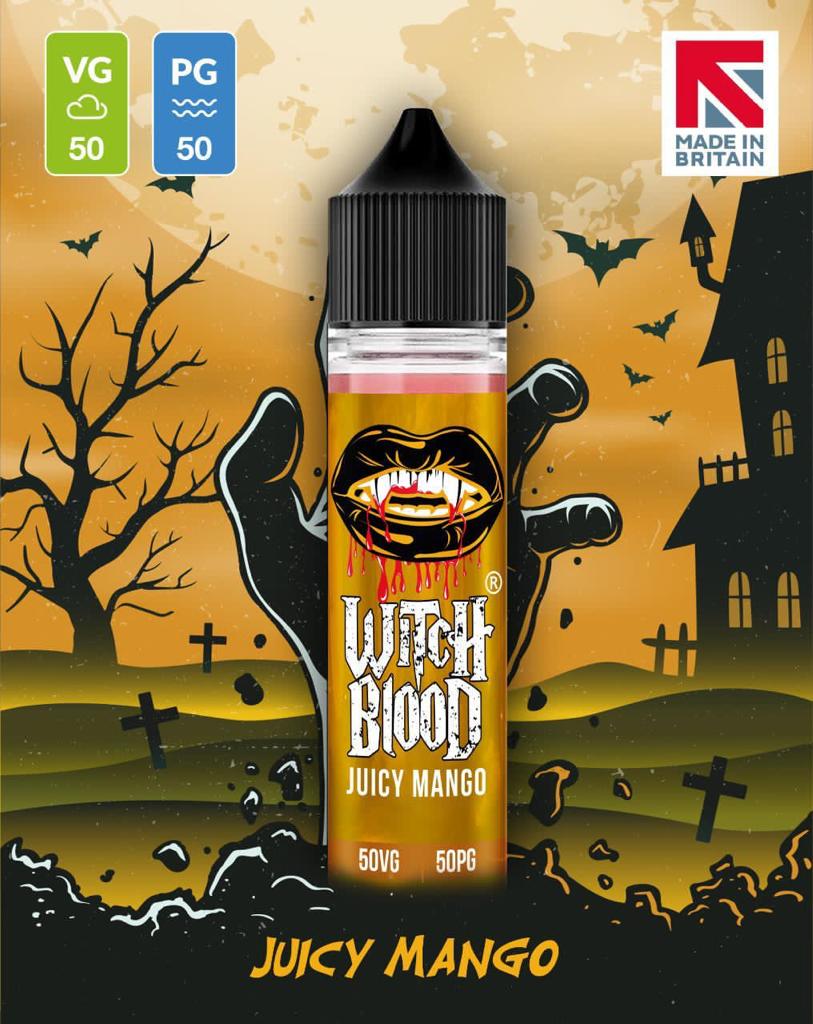 Juicy Mango By Witch Blood 50ML E Liquid 50VG Vape 0MG Juice