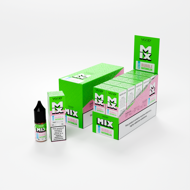Bubble Watermelon Iced Mix By VGOD SaltNicLabs Nic Salts 10 x 10ML E-Liquid 55VG Vape 10MG/20MG Juice