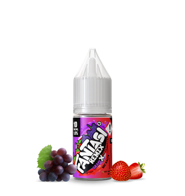 Remix - Grape X Strawberry By Fantasi Nic Salts 10x10ML E Liquid 50VG/50PG Vape 10MG/20MG Juice