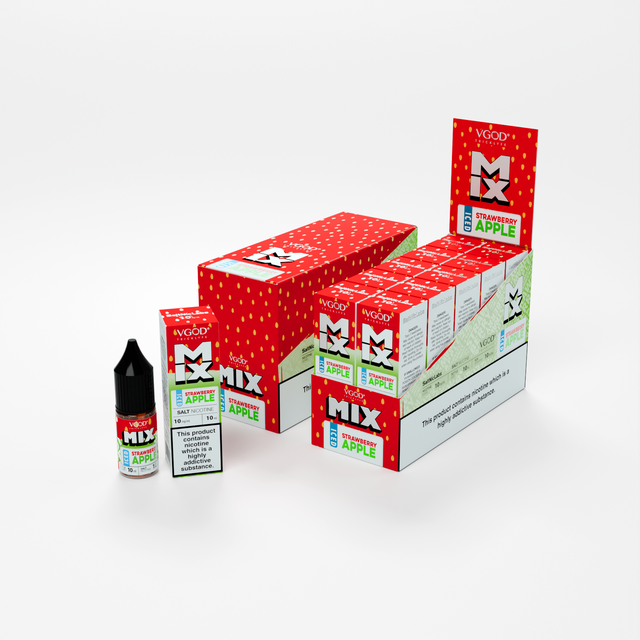 Strawberry Apple Iced Mix By VGOD SaltNicLabs Nic Salts 10 x 10ML E-Liquid 55VG Vape 10MG/20MG Juice