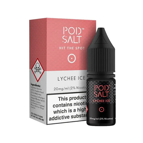 Lychee Ice By Pod Salt Nic Salts 5 x 10ML E Liquid 5/11/20MG