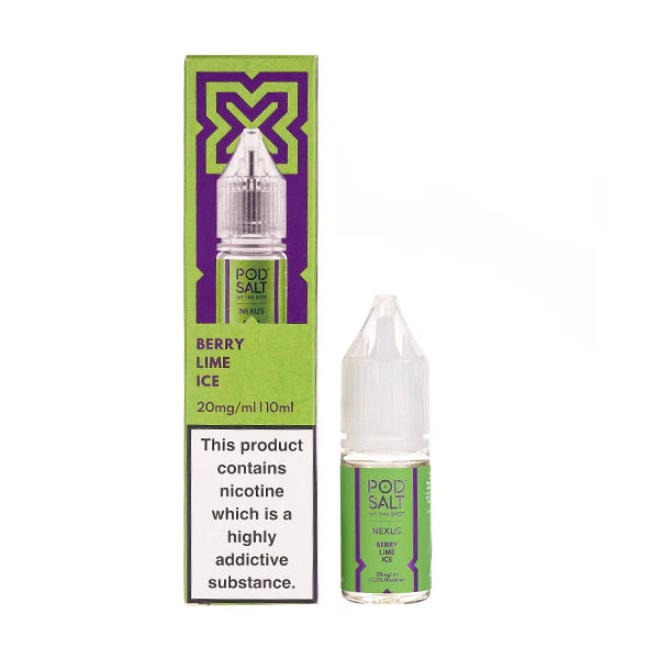 Berry Lime Ice By Pod Salt Nic Salts 5 x 10ML E Liquid 5/11/20MG