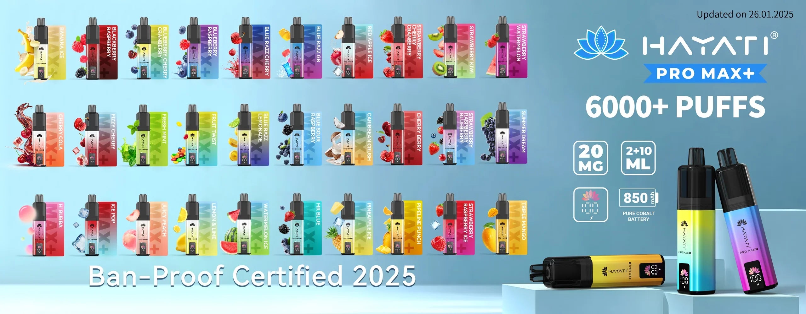 Hayati Pro Max+ Plus 6K 6000 Puffs Pre-Filled Disposable Pod Vape Kit