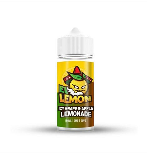 Icy Grape & Apple Lemonade By El Lemon 100ML E Liquid 70VG/30PG Vape 0MG Juice