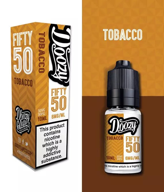 Tobacco - Doozy Vape Co. Fifty 50 | 10 x 10ML E Liquid | 50VG Vape Juice | All Strengths