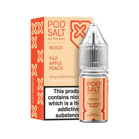 Fuji Apple Peach By Pod Salt Nic Salts 5 x 10ML E Liquid 5/11/20MG