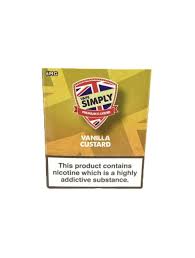 Vanilla Custard By Vape Simply 10ML E Liquid 50VG/50PG Vape Juice | All Strengths Available