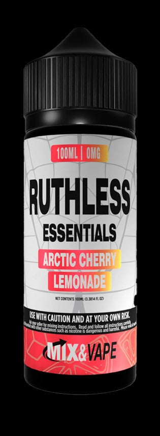 NEW FLAVOUR ARCTIC CHERRY LEMONADE - RUTHLESS ESSENTIALS 100ML E-LIQUID 70VG/30PG 0MG JUICE SHORTFILL