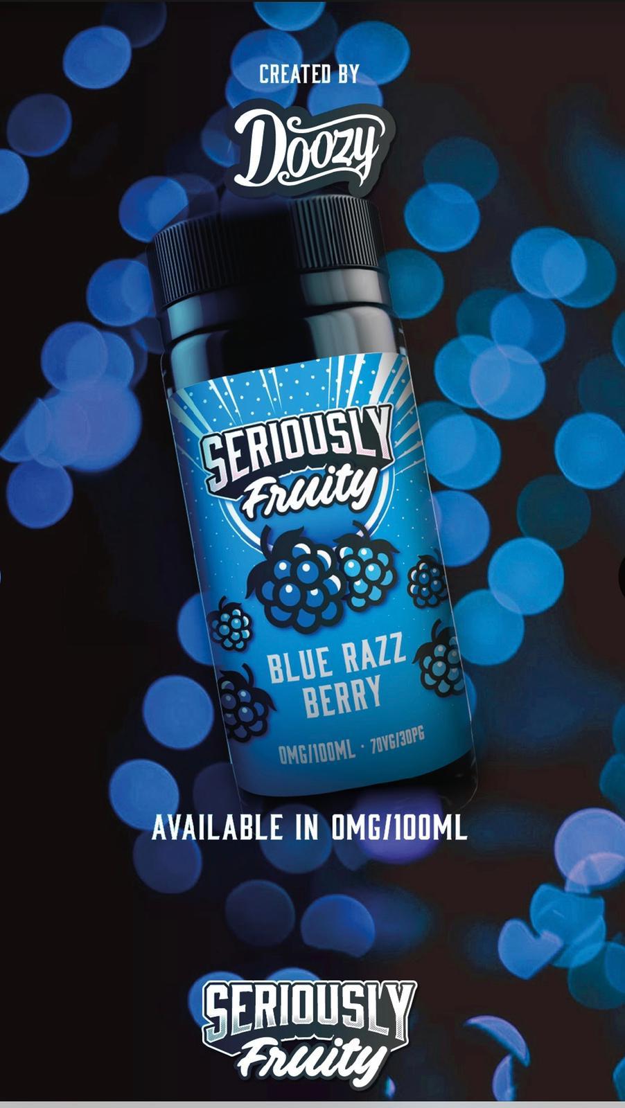 Seriously Fruity - Blue Razz Berry By Doozy Vape 100ML E Liquid 70VG Vape 0MG Juice