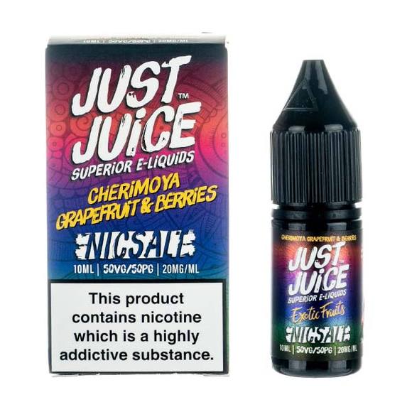 Cherimoya Grapefruit & Berries By Just Juice Nic Salt 5 x 10ML E Liquid 50VG Vape 5/11/20MG Juice