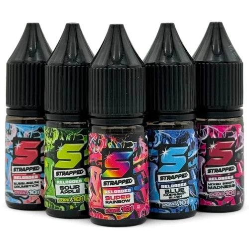 Strapped Reloaded Nic Salts 10 x 10ML Bottles 50VG/50PG 10MG/20MG Vape Juice