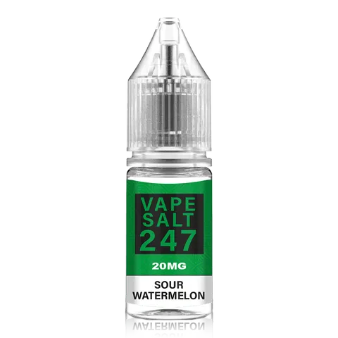 Sour Watermelon - Vape Salt 247, 10 x 10ML Nic Salt E Liquid 50VG Vape 10MG/20MG Juice