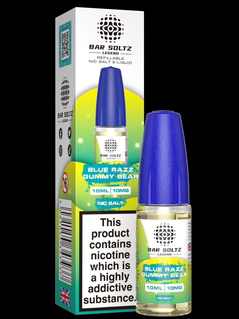 NEW FLAVOUR Blue Razz Gummy Bear By Bar Soltz Legend 10ML Nic Salt E Liquid 10MG/20MG Vape 50VG Juice