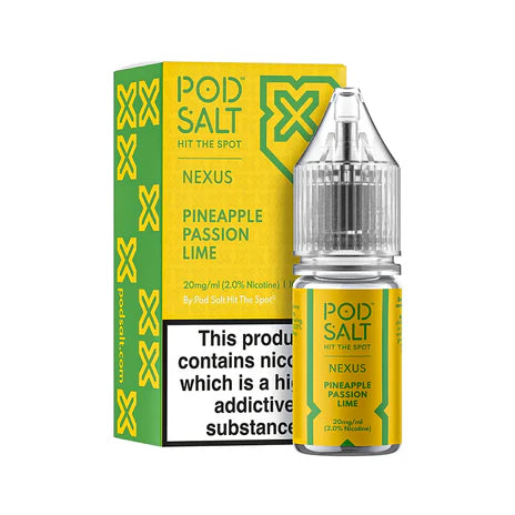 Pineapple Passion Lime By Pod Salt Nic Salts 5 x 10ML E Liquid 5/11/20MG