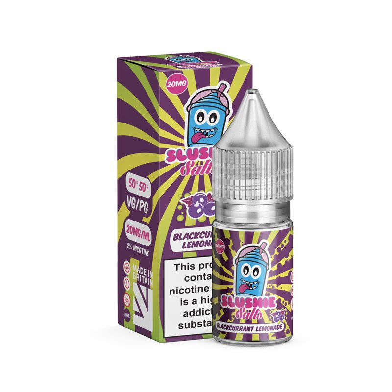 Blackcurrant Lemonade Slush by Slushie Salt Nic Salts 10ML E Liquid 10MG/20MG Vape 50VG Juice