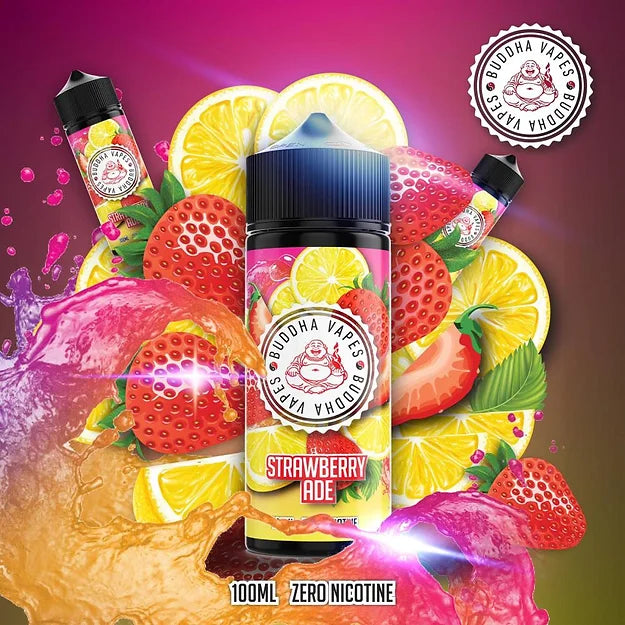 Strawberry Ade by Buddha Vapes 100ML E Liquid 80VG Vape 0MG Juice