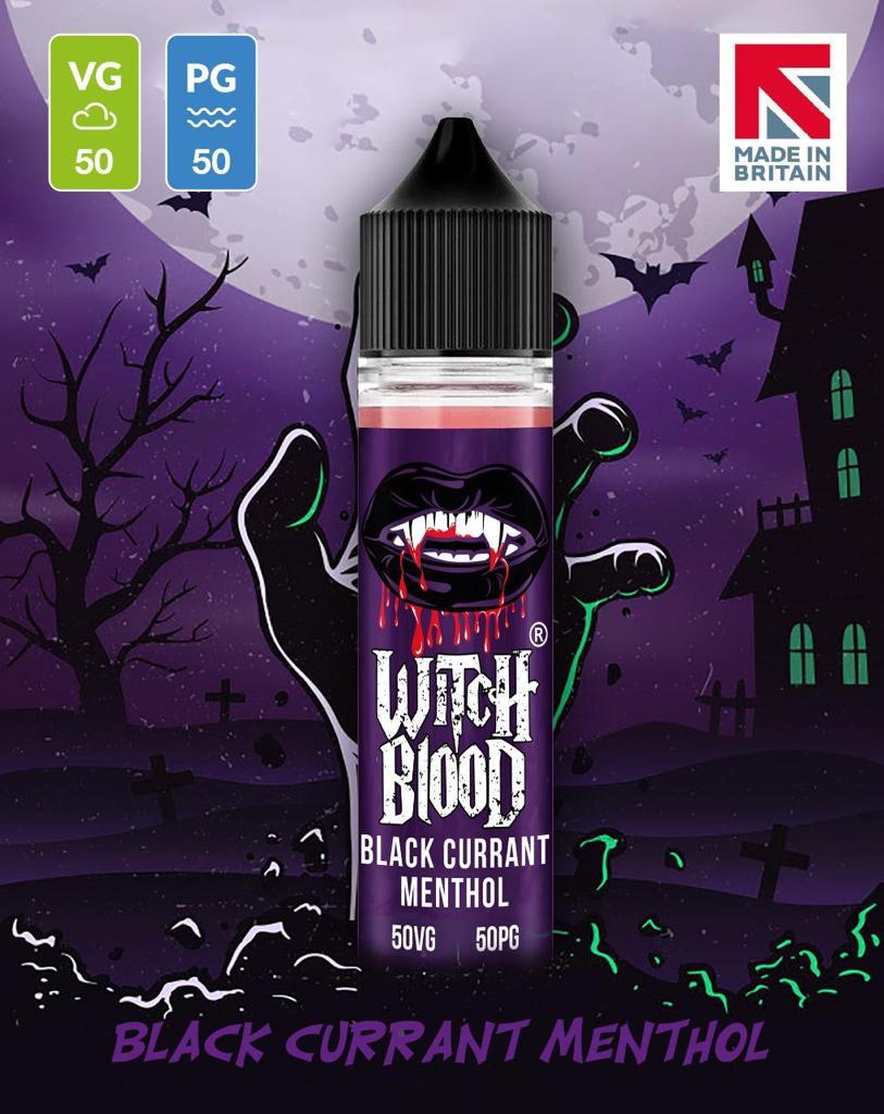 Blackcurrant Menthol By Witch Blood 50ML E Liquid 50VG Vape 0MG Juice