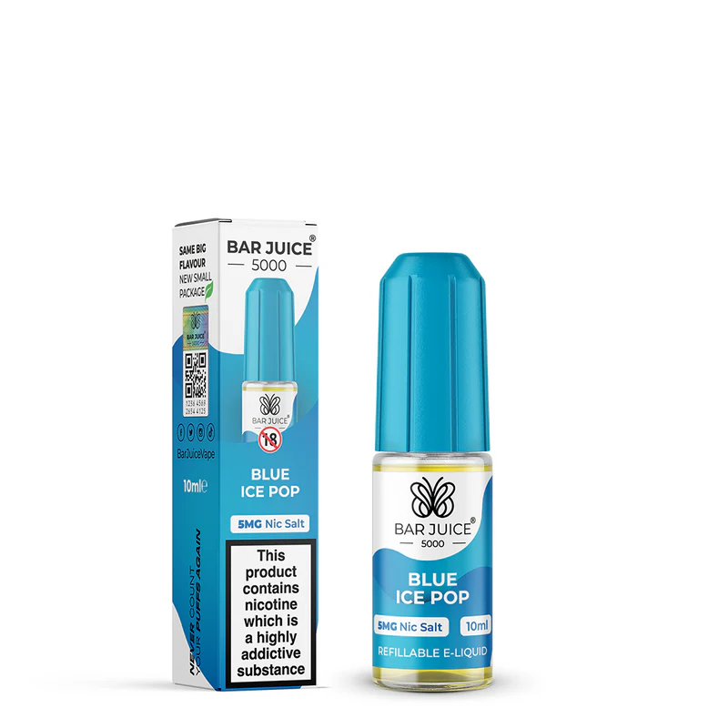 NEW FLAVOUR Blue Ice Pop By Bar Juice 5000 Nic Salt 10ML E Liquid 50VG Vape Juice